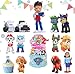 12 figuras para tartas, minifiguras decorativas para tartas, de la Patrulla Canina, para decoración de tartas, para fiestas de cumpleaños infantiles, decoración de pasteles