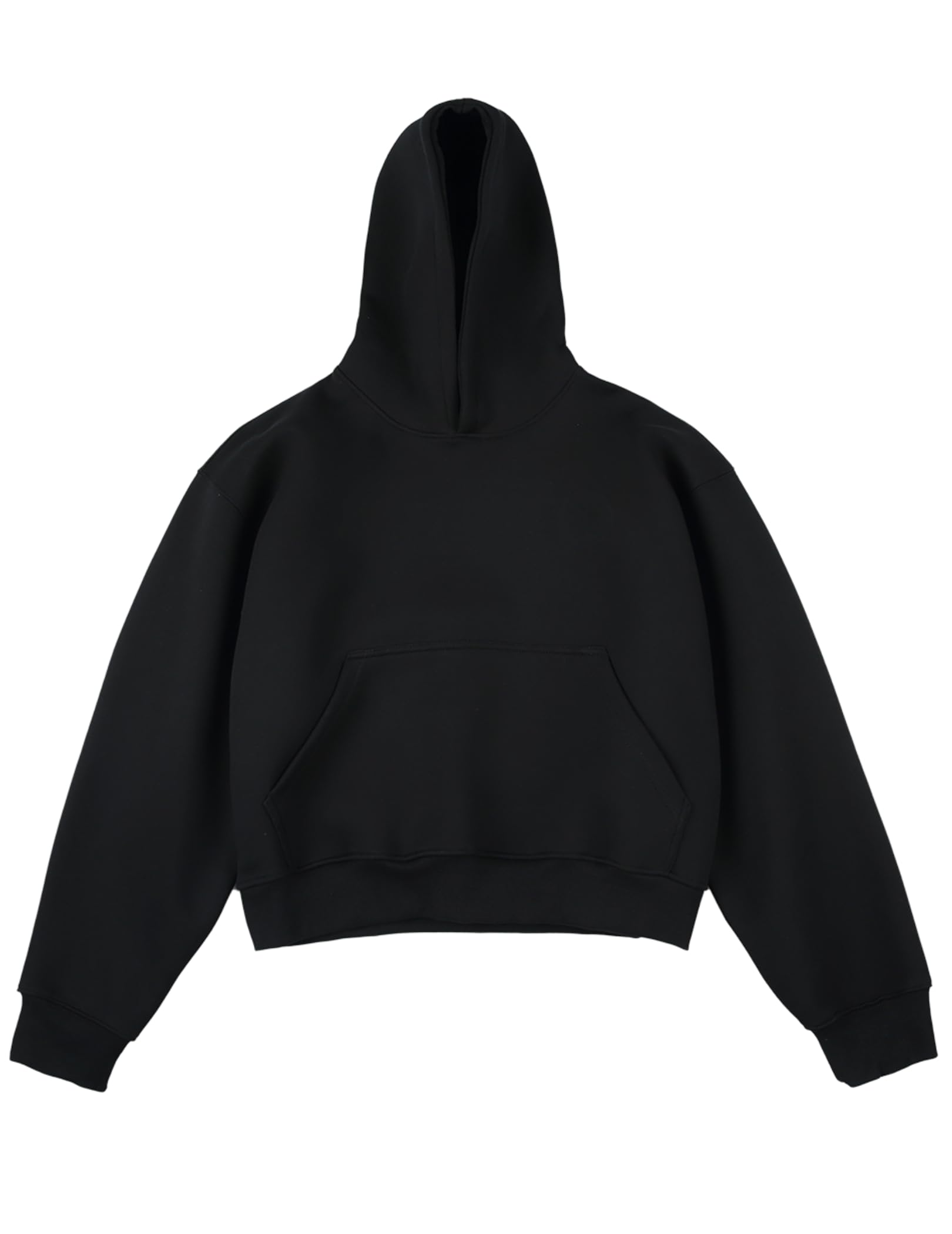 Vamtac Boxy Hoodies Men Cropped Pullover Hoodie Casual Unisex Sweatshirts Oversized Hooded Tops Y2k Streetwear