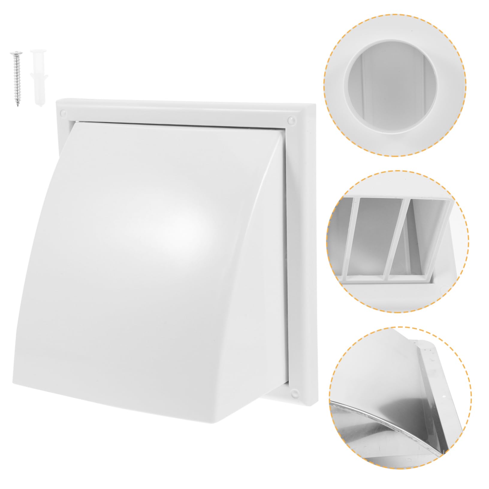 Hemobllo 2stücke Exhaust Hood Vent Cover Quadratisches Luftventil Für Klimaanlagen Einfache Installation Gute Belüftung Langlebig Und Witterungsbeständig