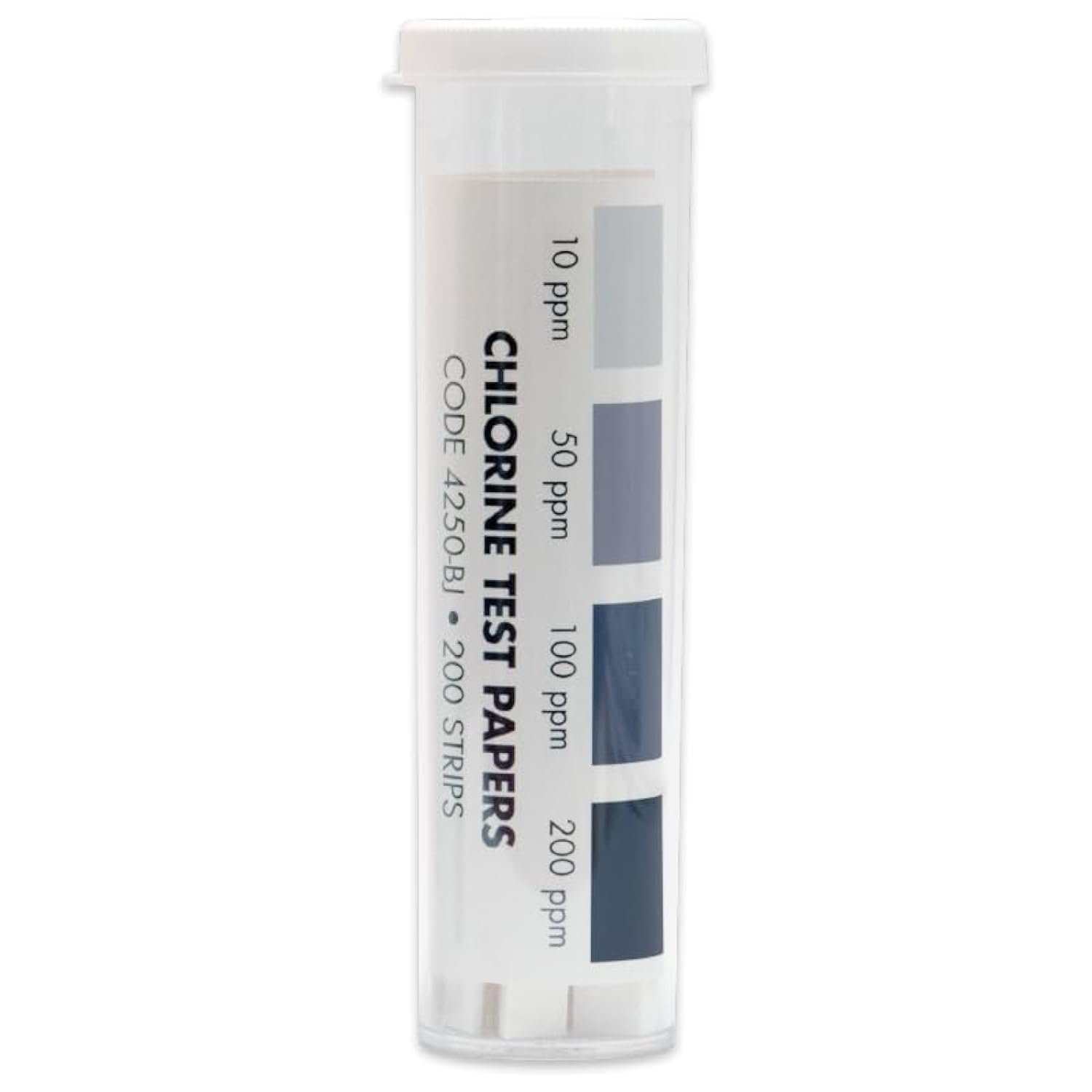 Lamotte Total Chlorine Test Paper Strip, 4250-BJ, 200 ppm, White, 200 Strips/Vial