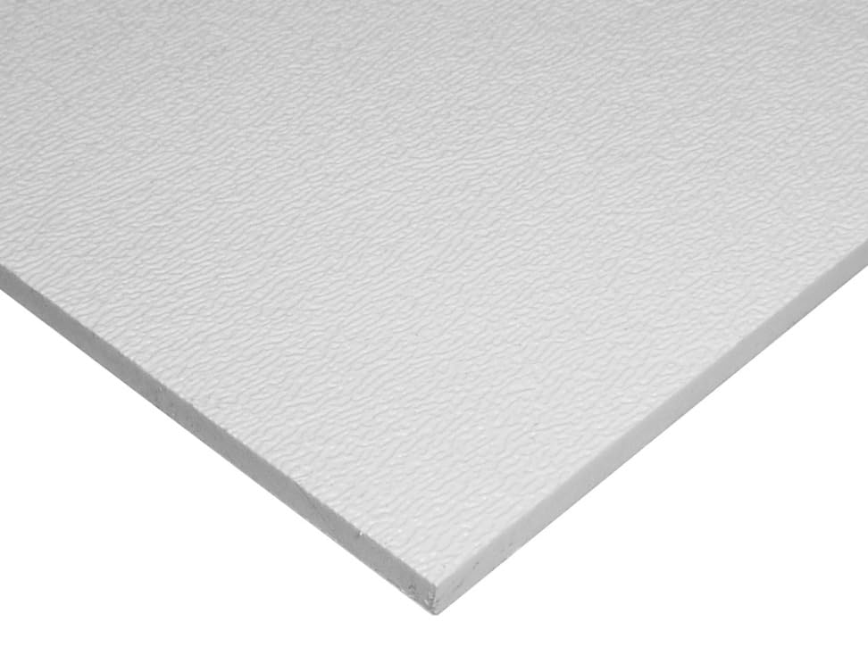 ABS Plastic Sheet One Side Smooth Other Side Haircell Textured Rigid for Craft, Thermoforming, Signage & Displays Choose Size, Color and Thickness (Black - 1/4", 12" x 12")