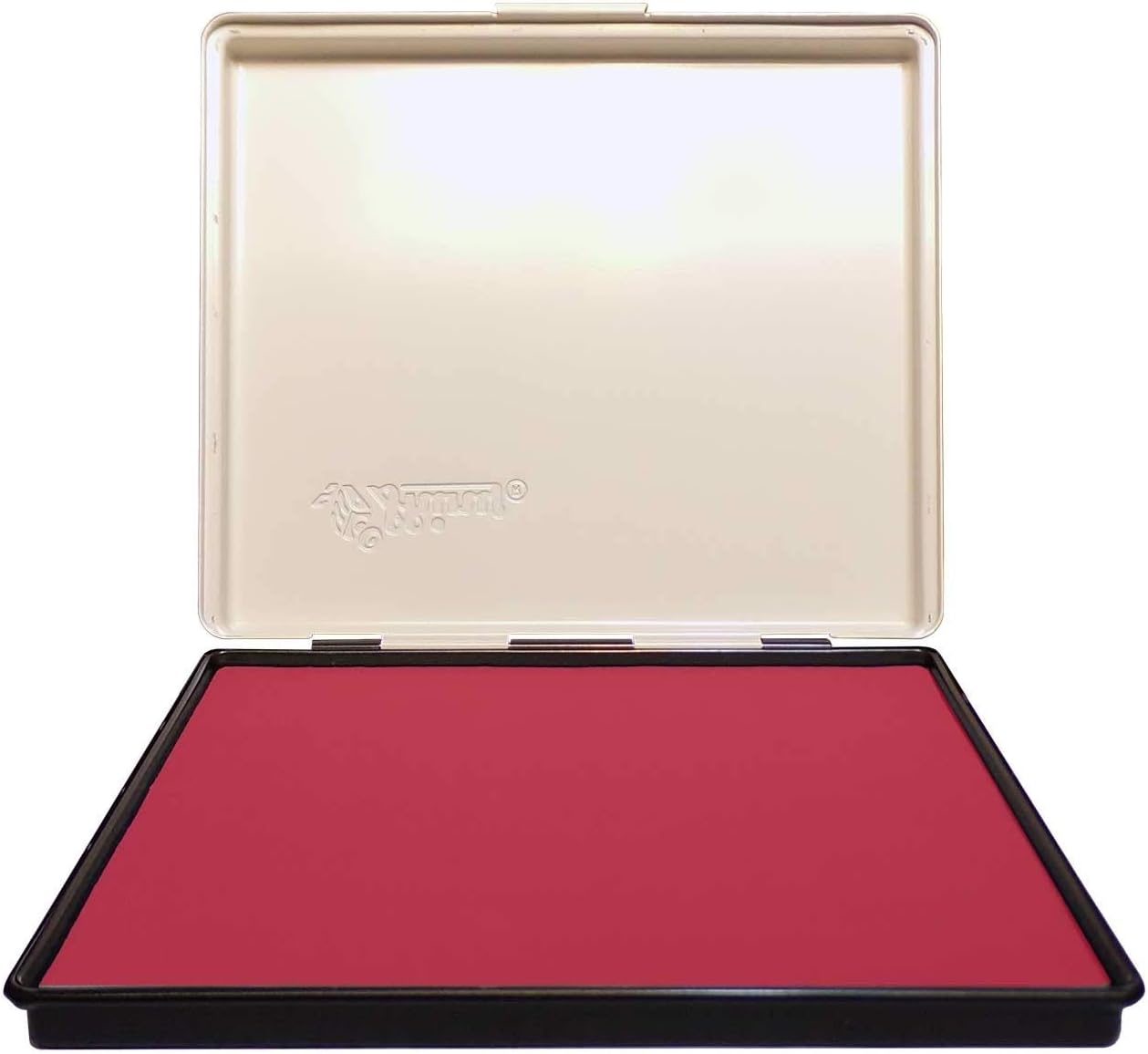 Extra Large 7'' x 8'' Industrial Rubber Stamp Ink Pad, Crimson