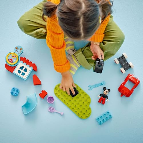 Image of LEGO DUPLO | Disney Mickey Mouse Clubhouse & Car Building Kit 10454 Building Blocks Toys for 2+ Gift for Boys and Girls