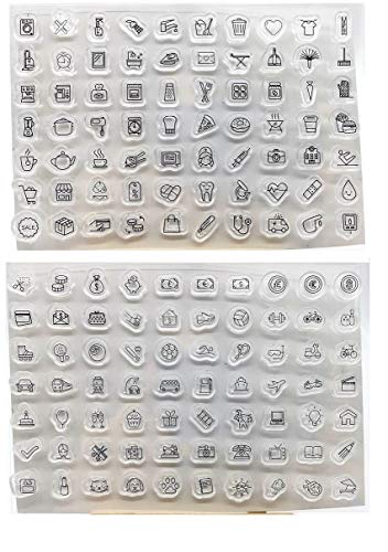 Welcome to Joyful Home 2pcs/Set Different Things Daily Life Clear Stamp for Card Making Decoration and Scrapbooking 11x16cm