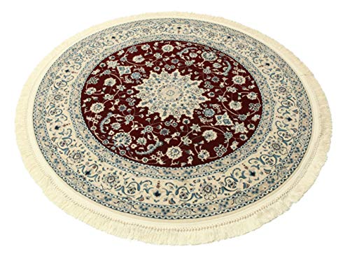 RugVista, Nain Emilia, Teppich, Mittelflor, ∅ 150 cm, Rund, Oeko-Tex Standard 100, Polyester, Flur, Schlafzimmer, Küche… – Bild 4