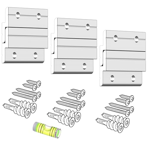 Image of Z Clips 2 inch 3 Pack - French Cleat Picture Hanger Heavy Duty - Wall Mirror Mounting Bracket - Flush Mount Hanging Kit for Shelf, Painting, Frames, Cabinet, Soundbar, Whiteboard or Headboard - 40 lb