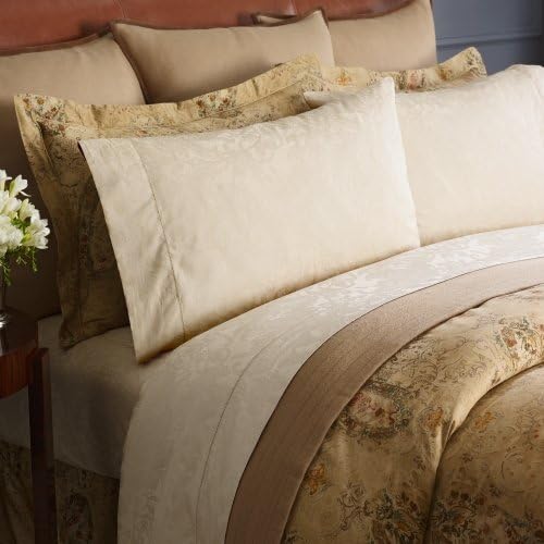 Ralph Lauren Home Verdonnet Jacquard Cal. King Extra Deep Fitted Sheet/Camel