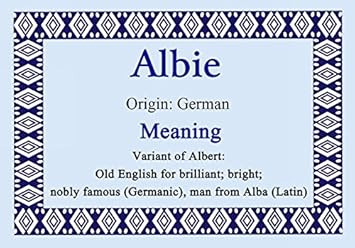 Amazon Com Albie Personalized Name Meaning Certificate Home Kitchen Amazon Com Albie Personalized Name Meaning Certificate Home Kitchen
