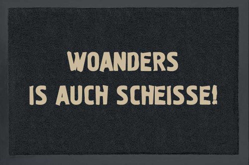 Empire Interactive 623867 - Felpudo (60 x 40 cm, Polipropileno), diseño con Texto en alemán