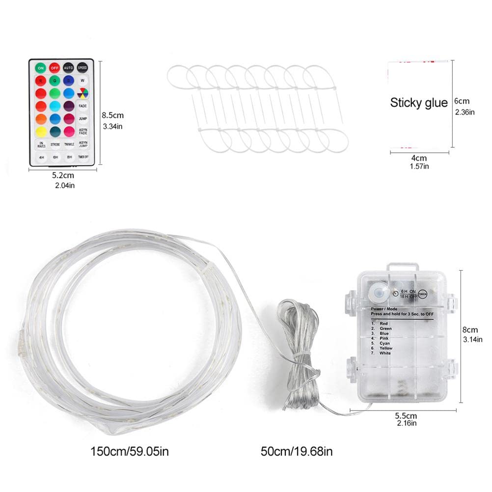 KENANLAN LED Basketball Hoop Lights Terrain de Basket télécommandé LED Light 4 Modes 16 Couleurs Imperméable pour L'entraînement de Nuit en Plein Air