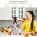 Cold Press Juicer Machine, Slow Masticating Juicer with 96% Yield, Wide Chute for Whole Fruits, Ultra Quiet (<60dB) for Leafy Greens & Celery (Silvery)