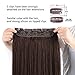 Winsky One Piece Hair Extensions Clip in Human Hair - 100% Real Human Hair 3/4 Full Head Clip on Hair Extensions 70gram for Women (14inch, Dark Brown)