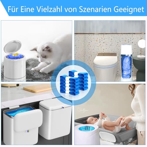 20 Pack Nappy Bin Refill Bags, Nappy Bin liners for Most Standard Nappy Bins, Suitable for Baby Nappy Disposal Suitable for All Nappy Bins and Cat Litter Disposal Bins 4.5M - Image 6