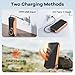 ERRBBIC Solar Charger Power Bank 20000mAh, Portable Wireless Charger, 15W Fast Charging External Battery Pack with Dual Flashlight and USB C Outputs, Outdoor Mobile Power Compatible with Cell Phones