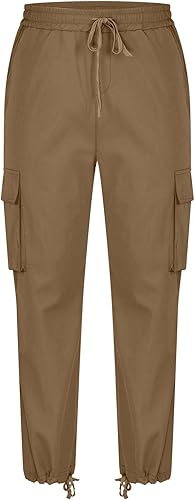Miniatura 6 de Pantalones cargo para hombre pantalones de forro polar cintura elástica para exteriores tipo recto pantalones de fitness con bolsillos
