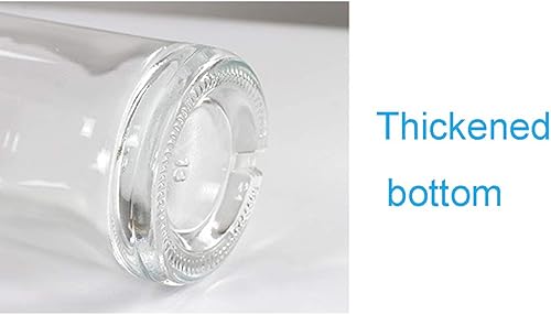 Miniatura 3 de Clear Glass Bottles 12 oz - 375ml [Pack of 6] for Wine Beverages Drinks Oil Vinegar Kombucha Beer Water Soda with Cork Stopper Airtight Lid