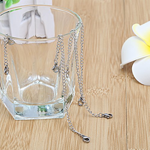 Naler Necklace Extenders, 10 Pieces Stainless Steel Necklace Bracelet Extender Chain Set For Diy Jewelry Making - Silver #TOP4