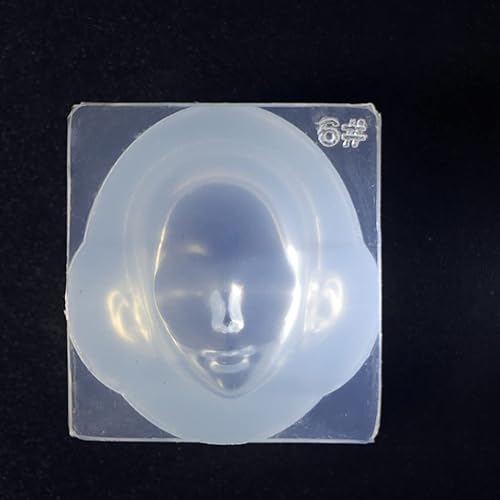 Miniatura 7 de Molde de silicona 3D para fondant de cara humana, molde de arcilla de polímero de chocolate, molde de resina epoxi para cabeza de muñecas,