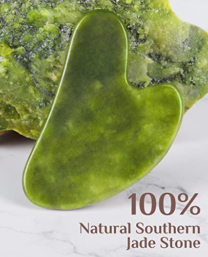 Jade Roller & Gua Sha Set, Face Roller For Skin Care Routine, Reduce Puffiness And Improve Wrinkles, Massage Tools Relieve Fine Lines For Face Neck, And Eye Treatment #TOP6