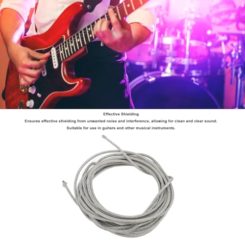 Kabel Gitarowy Jednożyłowy, Ekranowany Przewód Gitarowy o Długości 22 AWG, do Redukcji Szumów Izolacji