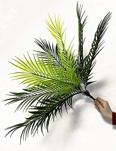 Cattree Artificial Tropical Palm Plants, Plastic Shrubs Fern Leaves Grass Coconut Tree Fake Bushes Indoor Outdoor Home Garden Verandah Office Table Centerpieces Arrangements Diy Decoration - 1 Pack #TOP1