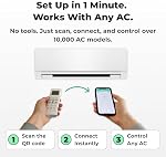 Sensibo Sky, Maison intelligente Air Système de conditionnement - Rapide & Installation facile. Maintient le confort grâce à l'application écoénergétique - Automatique On/Off. Wifi, Google, Alexa et Siri. (Grey)
