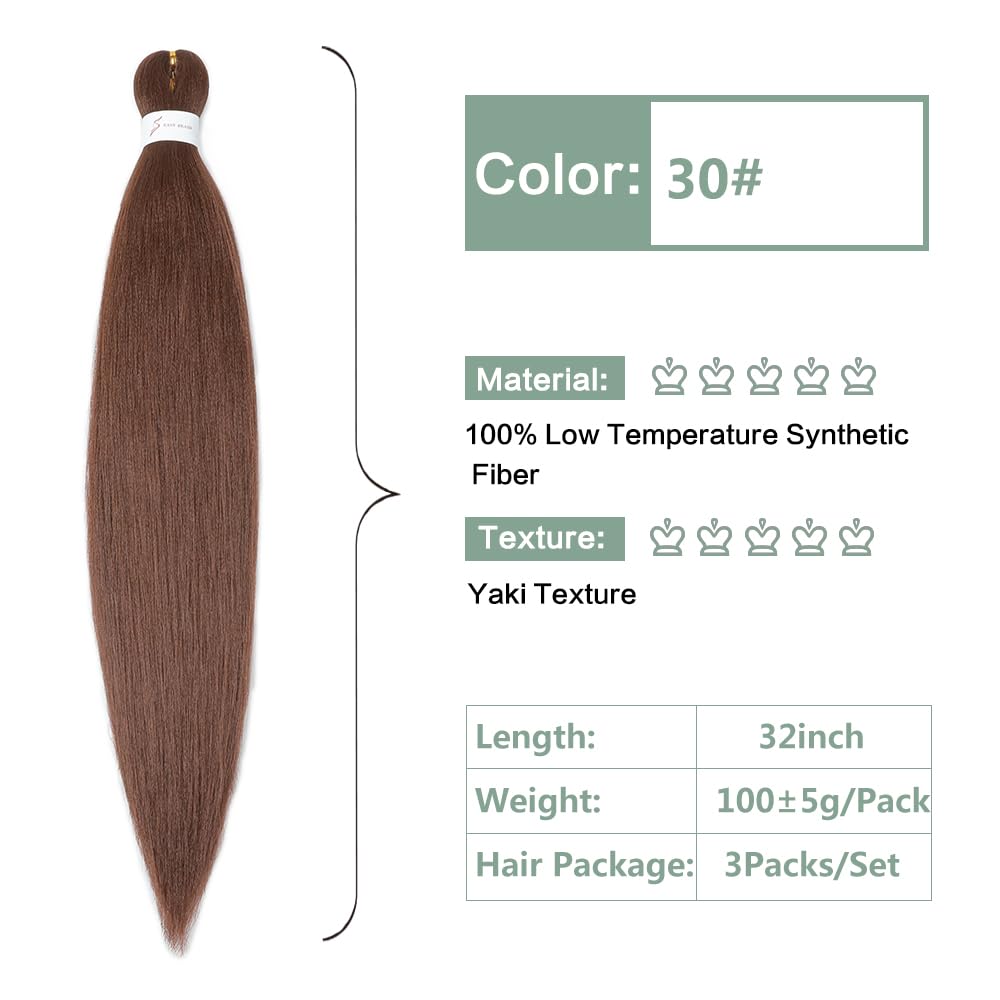 YDDM Capelli Per Treccine Africane Morado Extension Treccine Texture Yaki Easy Install per Principianti 32 Pollici 3 Pezzi Capelli Leggeri e Naturali per Box Braids, Twist e Crochet — view 110