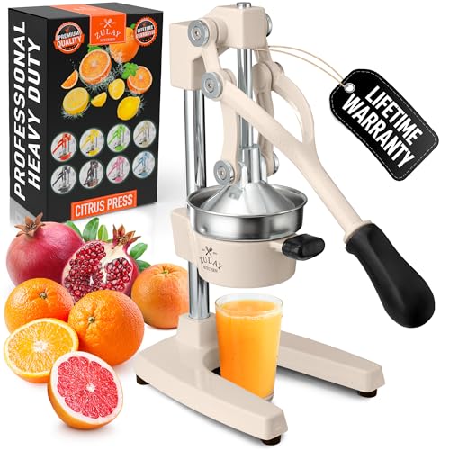 Image of Zulay Kitchen Cast Iron Juicer - Heavy Duty Manual Juicer with Detachable Strainers for Easy Cleaning, Orange Juice Press for Citrus Fruits, Perfect for Bartenders, Juice Lovers & Health Enthusiasts