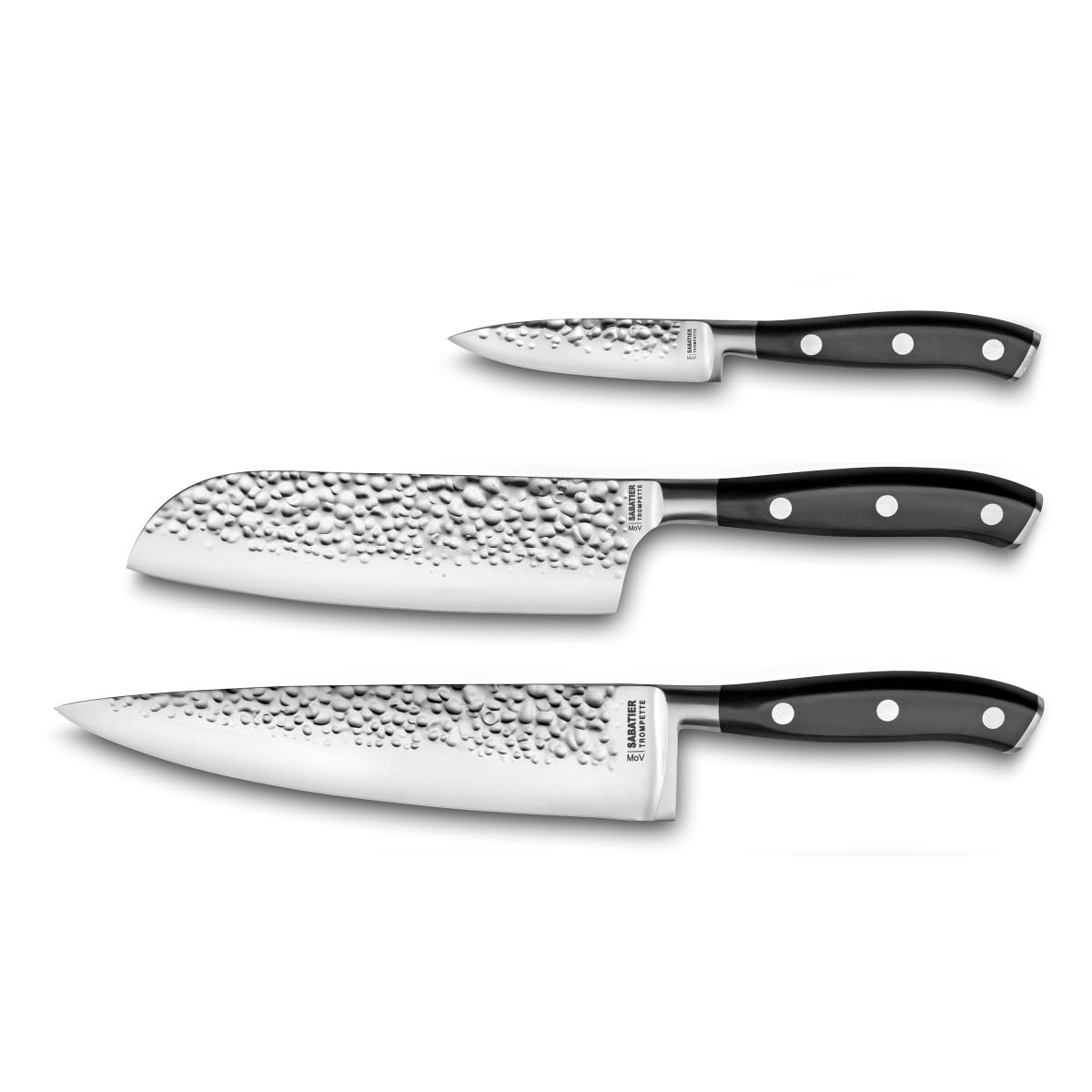 SABATIER TROMPETTE Carbon - Set de 3 couteaux de cuisine