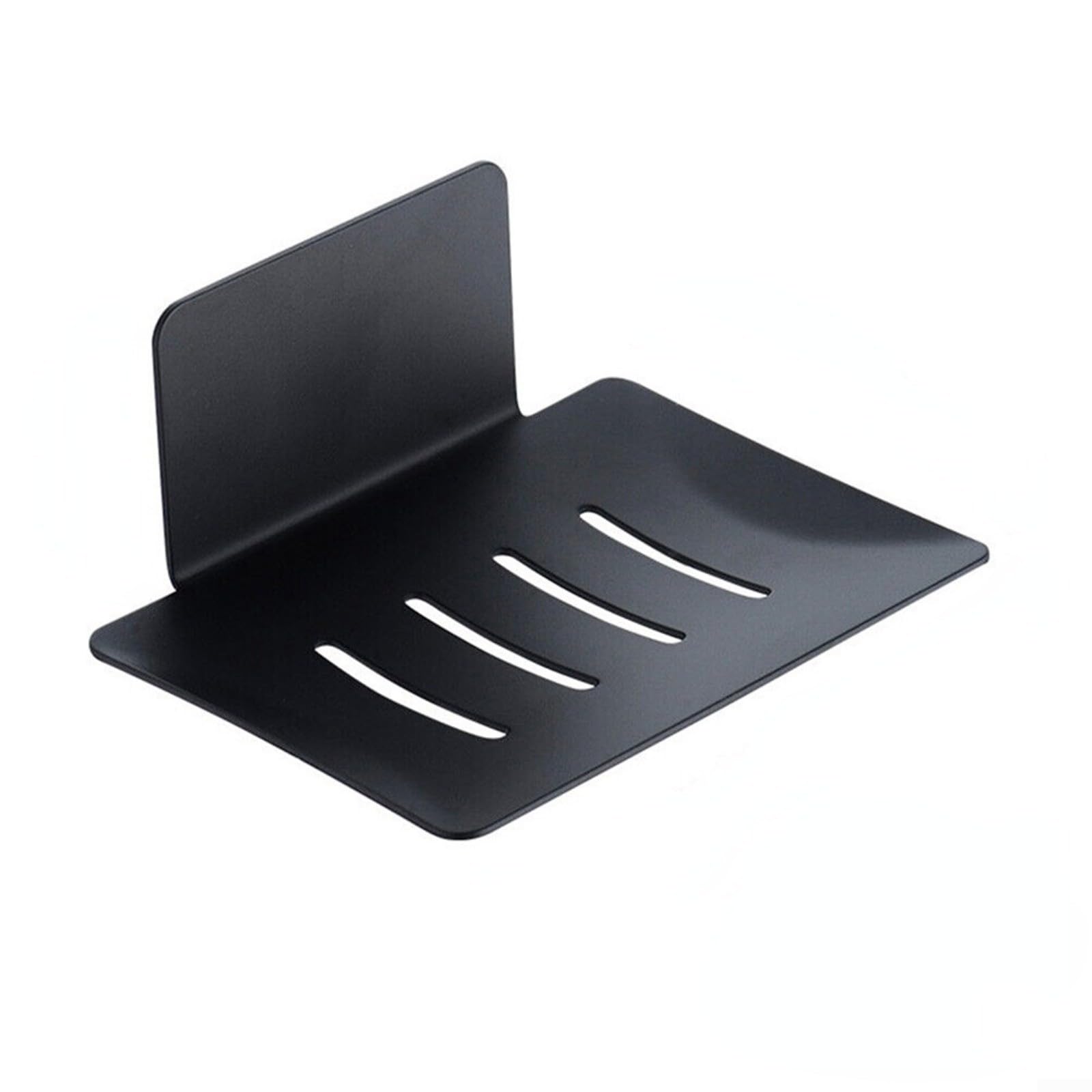 ARMYJY 304 Stainless Steel Soap Dishes Self-adhesive Wall Mounted Bathroom Soap Holder Rustproof No Drilling Soap Sponge Tray(Black)