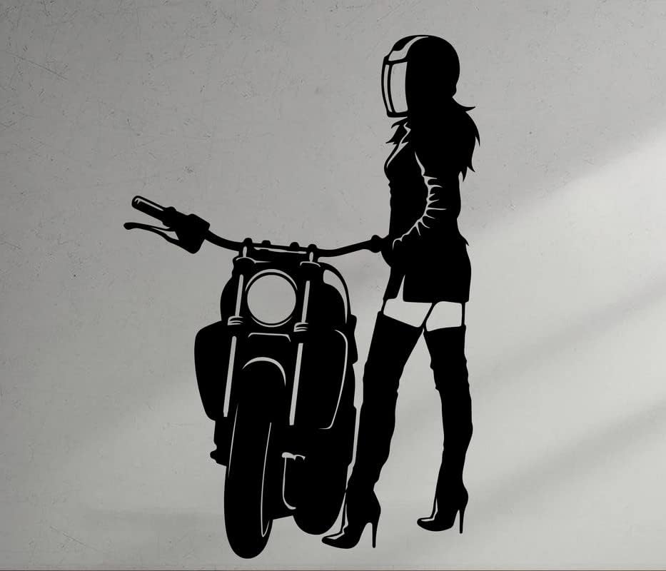 Vintage Bike Lover Cafe Racer Sexy Girl Rider Motorcycle Cool Vinyl Sticker Decal for Car Bumper Truck Van SUV Window Wall Boat Cup Tumblers Laptop Vintage Bike Lover Cafe Racer Sexy Girl Rider Motorcycle Cool Vinyl Sticker Decal for Car Bumper Truck Van SUV Window Wall Boat Cup Tumblers Laptop