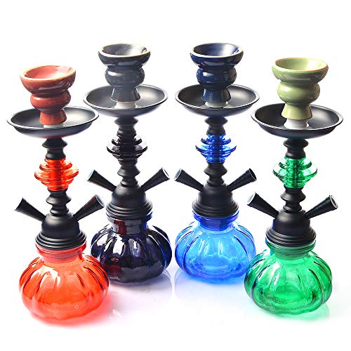YOJOLO Shisha Wasserpfeife Set, 2 Schlauch Shisha Rohr Tragbare Mini-Shisha Mit Tabakkopf Kohlehalter Chicha Narguile… – Bild 6