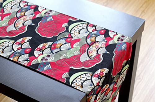Chemin de table Noël rouge 30x180 cm déco table longue lin coton - 5
