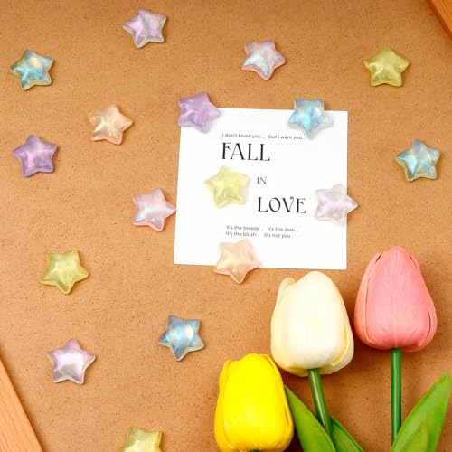 Imanes decorativos de estrella 3D para refrigerador, 24 pcs miniatura 7
