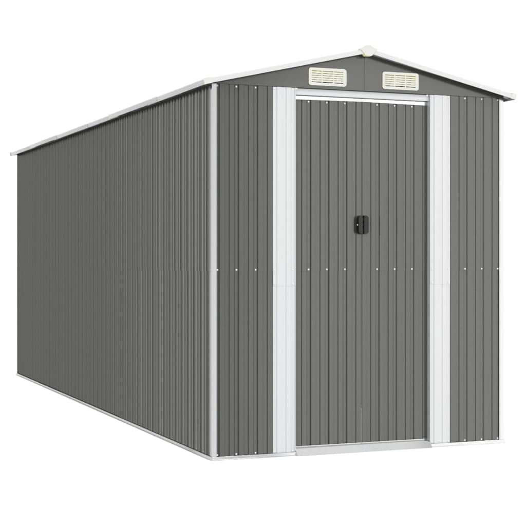 Générique Abri de Jardin Gris Clair 192x523x223 cm Acier galvanisé,Maison & Jardin,Pelouses & Jardins,Vie en extérieur,Structures extérieures,Cabanes & abris de Jardin,3147442
