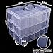 SGHUO 3-Tier Stackable Storage Container Box with Dividers-30 Compartments, Bead Organizers for Art Craft Storage, Washi Tape, Kids Toys, Jewelry, Beauty & Sewing Supplies
