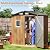 Panovue 6X4FT Garden Storage Shed with Lockable Door,Steel Tool Shed with 1 Clear Window, Anti-Corrosion Metal Shed for Backyard Patio Lawn (Light Wood Grain)