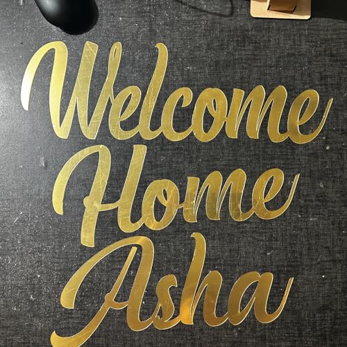Image of LET'S DIY Customised Golden Acrylic Letters & Numbers - Personalized Text Cutout Alphabets for Name Plates, Wall Decor, Art & Craft - Premium & Easy to Paint
