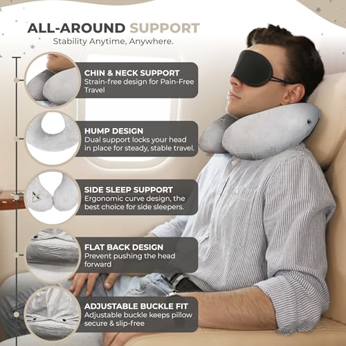 Almohada de espuma viscoelástica en forma de U miniatura 3
