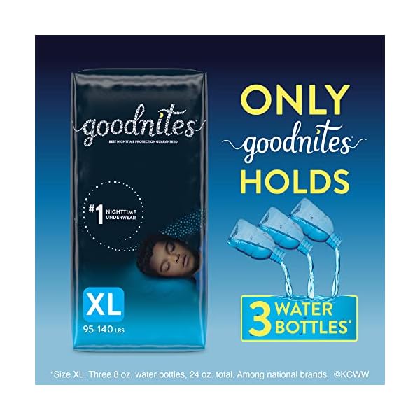 Goodnites Nighttime Bedwetting Underwear, Boys' XL (95-140 lb.), 28 Ct – Bild 4