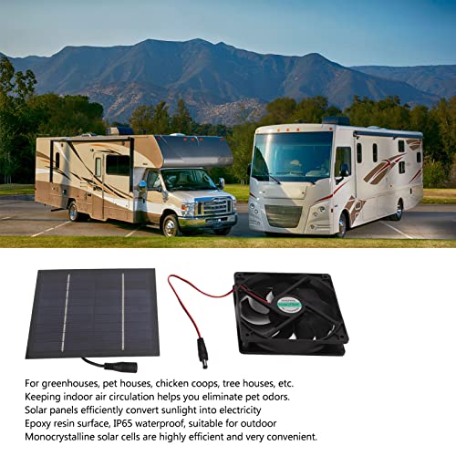 Solarpanel-Lüfter-Kit, 5V 2A 10W Solarpanel-Abluftventilator Solarbetriebener Panel-Abluftventilator Mini-Ventilator… – Bild 5