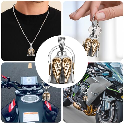 Guardian Bell Motorrad Glocke Harley Biker Bell Motorrad GlöCkchen Anschluss Biker Glocke Motorrad Glocke GlüCksbringer Guardians Motorrad AnhäNger Motorradglocke Guardian Biker Bell Keyring