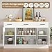 Vongrasig Buffet Cabinet with Drawers, 53” Large Sideboard Buffet Kitchen Storage Cabinet, Modern Farmhouse Coffee Bar with Shelves and Doors, Wood Buffet Table for Kitchen, Dining Room, White