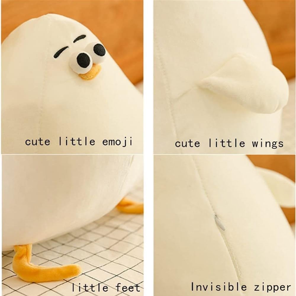 OUKEYI Funny Plush Seagull Pillow, Simulation Cute Fat Chicken Doll Toys - Image 4