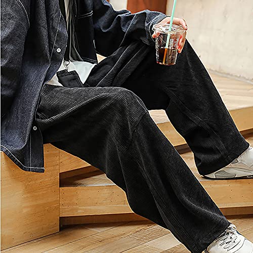 Wuchun Pantaloni di Velluto a Coste da Uomo