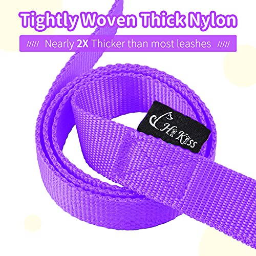 Image of HIKISS Long Dog Leash Obedience Recall Training Agility Lead with Thickening Material for Large Dog - 15ft 20ft 30ft 50ft 100ft Training Leash(Purple 50ft)