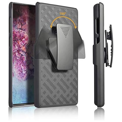 igooke Samsung Galaxy Note 10 Holster case, Combo Shell&Super Slim Case w/Built-in Kickstand and Swivel Belt Clip for Galaxy Note 10 (Note 10) Cover
