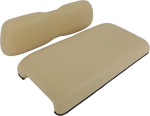 SCITOO Cojines de repuesto para asiento delantero de carrito de golf, asiento de cojín de carrito de golf para Club Car DS, Buff, juego de 2 piezas