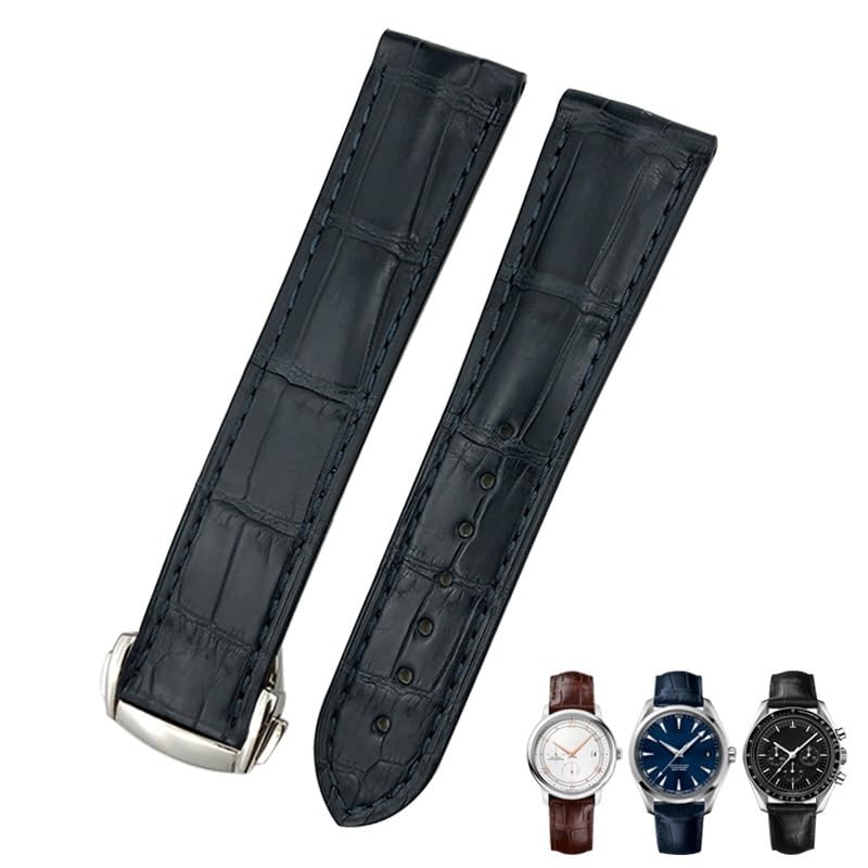Cinturini in pelle, cinturino di ricambio in pelle, pelle bovina 20mm 21mm 22mm 19mm cinturino in pelle di alligatore per cinturino personalizzato de specialities Origine Cina