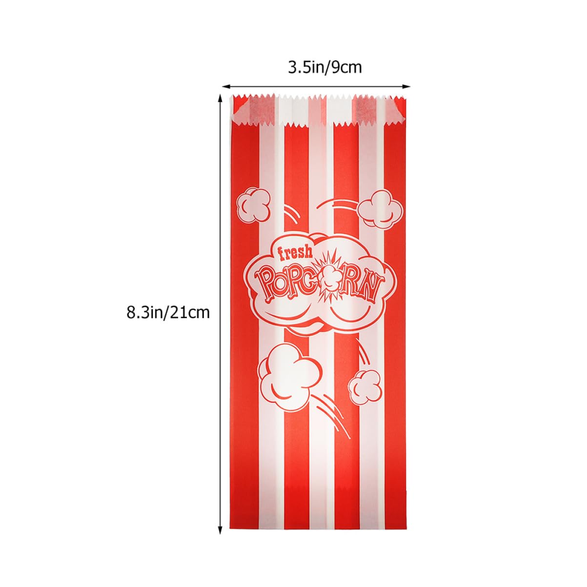 FOMIYES 100Pcs Multi Function Popcorn Bags Portable Paper Snack Holders for Individual Servings for Parties Birthdays and Events Fun Dessert Supply